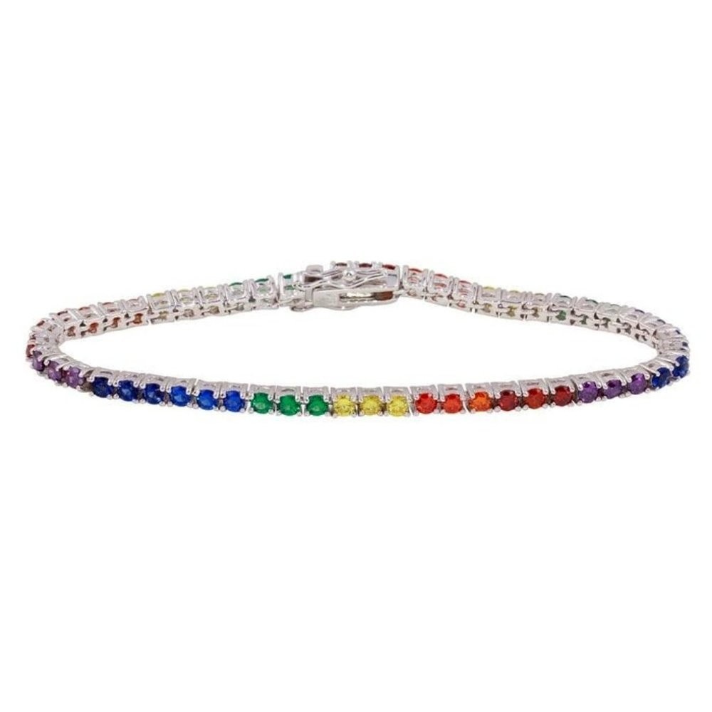 Sterling Silver Rainbow Bracelet
